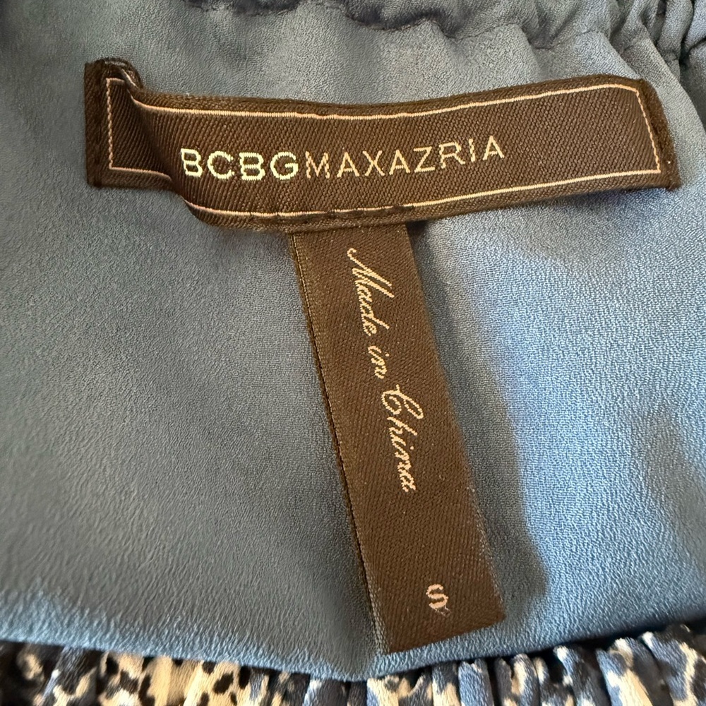 BCBG Maxazria Blue Snake Print Halter Women's Dress. Size S - Picture 9 of 11